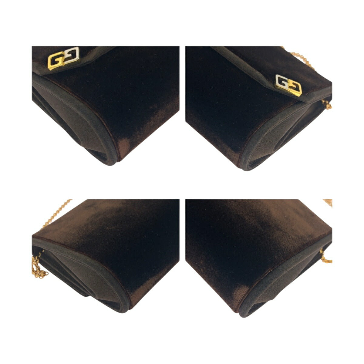 Gucci Double G Velour Shoulder Bag