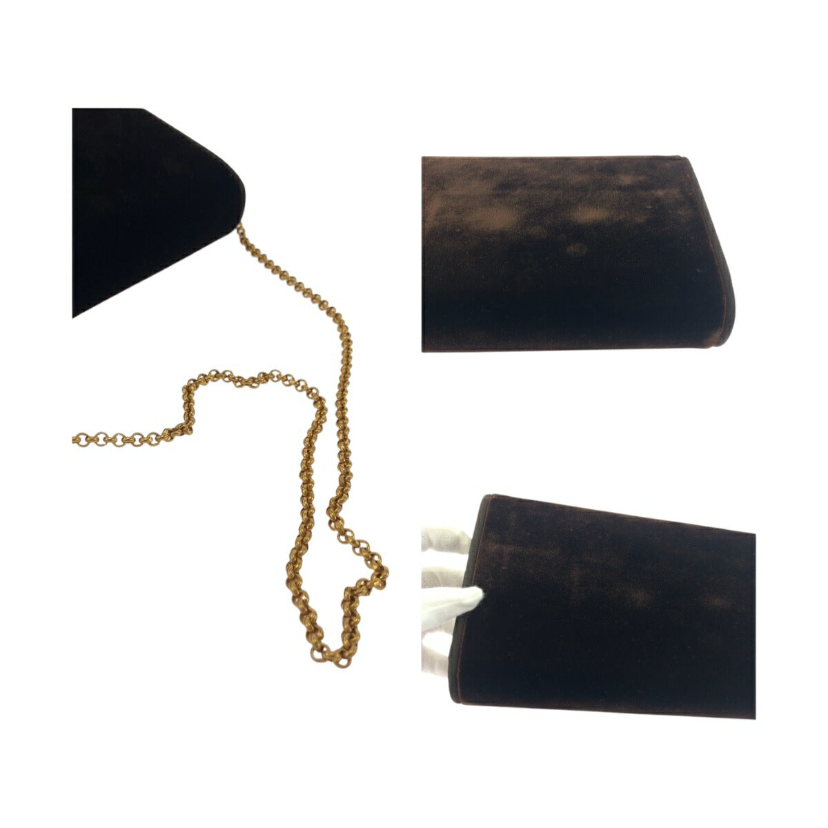 Gucci Double G Velour Shoulder Bag