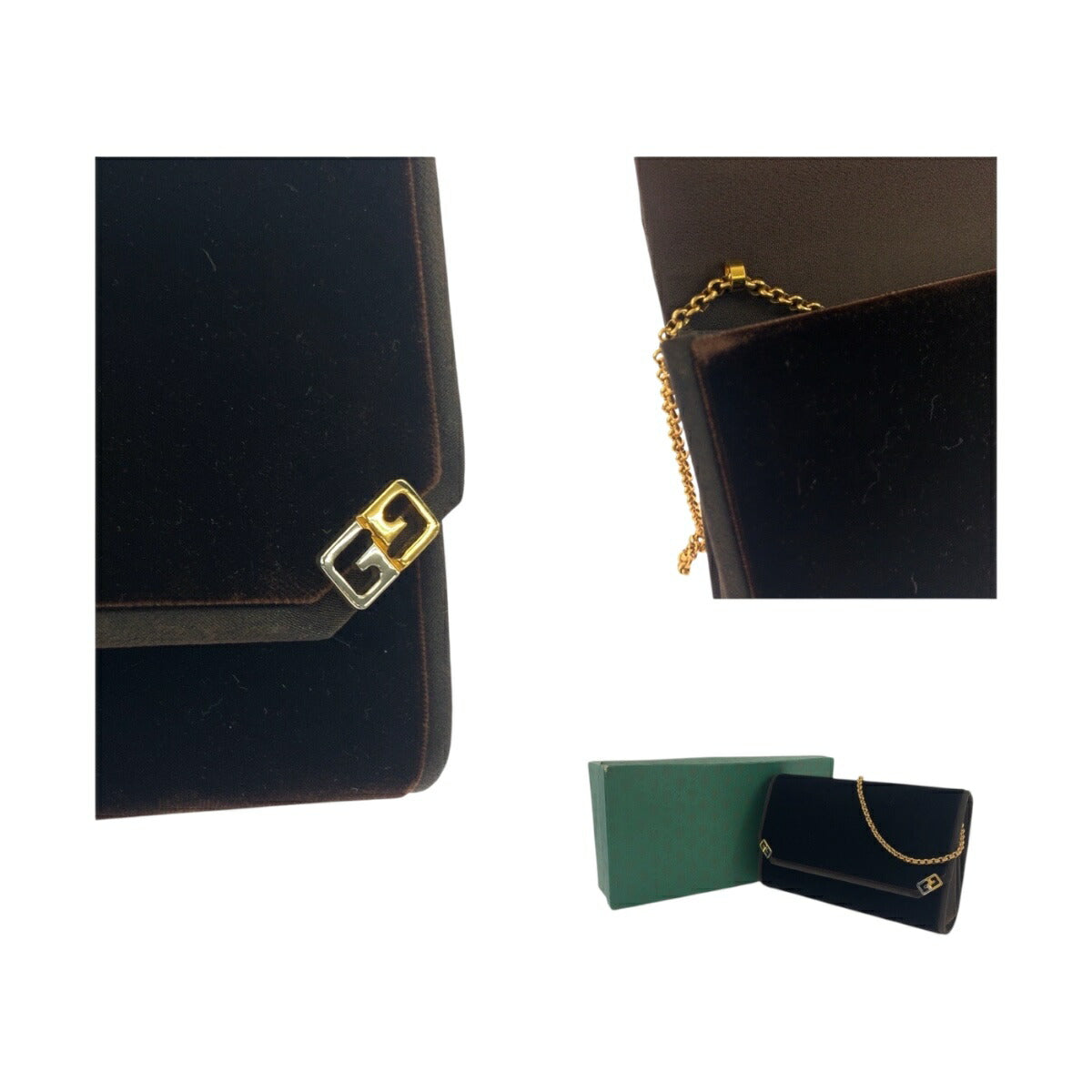 Gucci Double G Velour Shoulder Bag