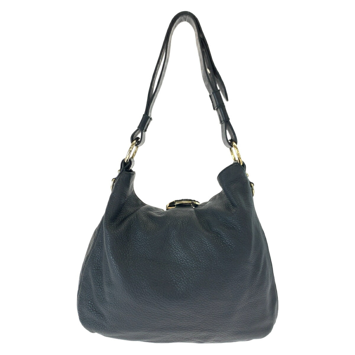 Gucci G Wave Embossed Leather Shoulder Bag