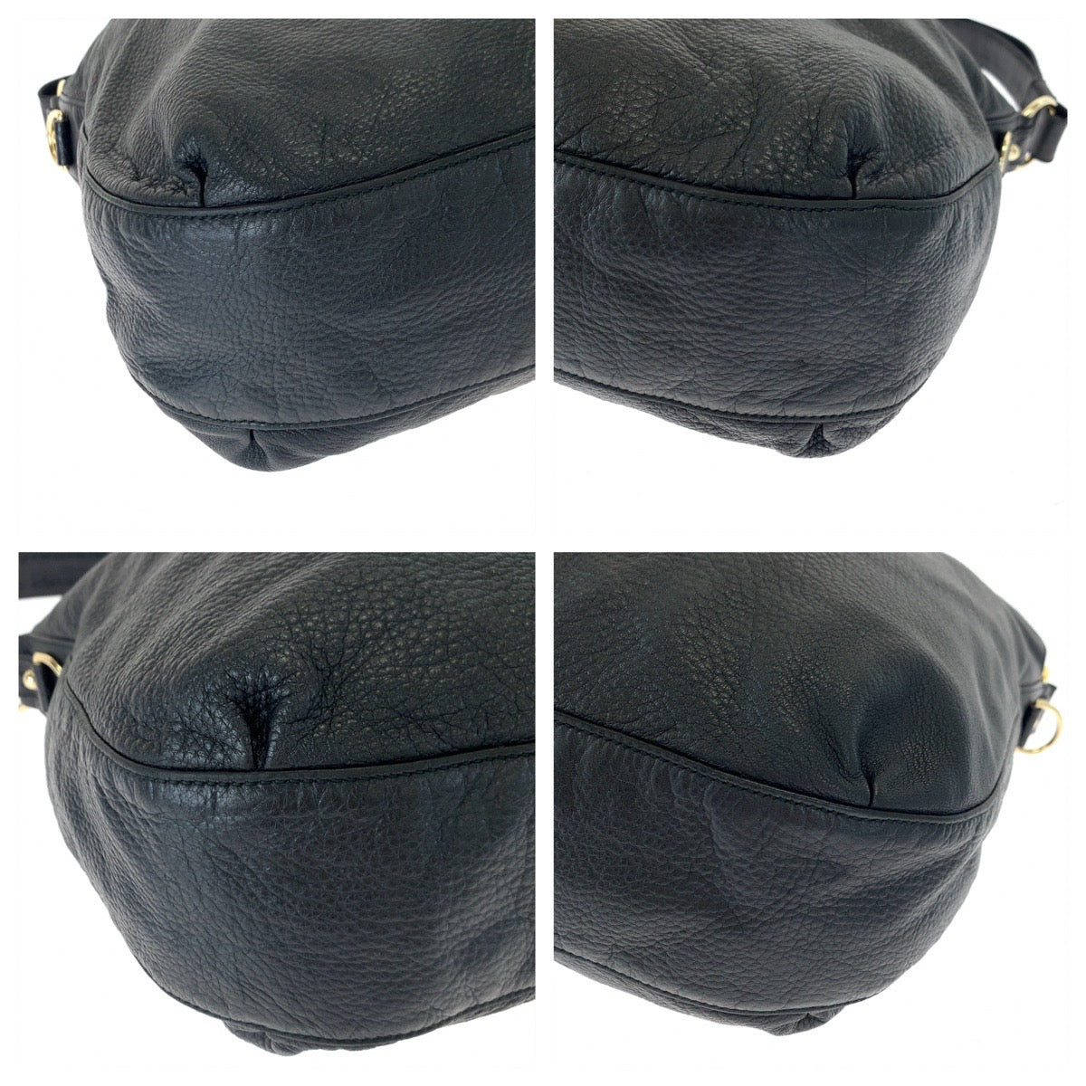 Gucci G Wave Embossed Leather Shoulder Bag