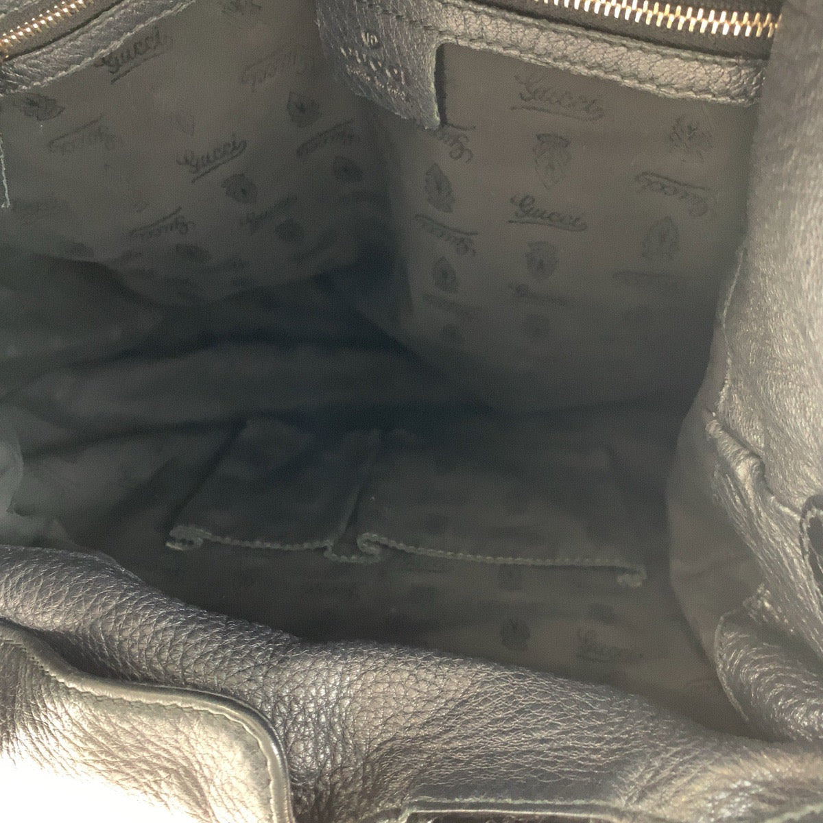 Gucci G Wave Embossed Leather Shoulder Bag