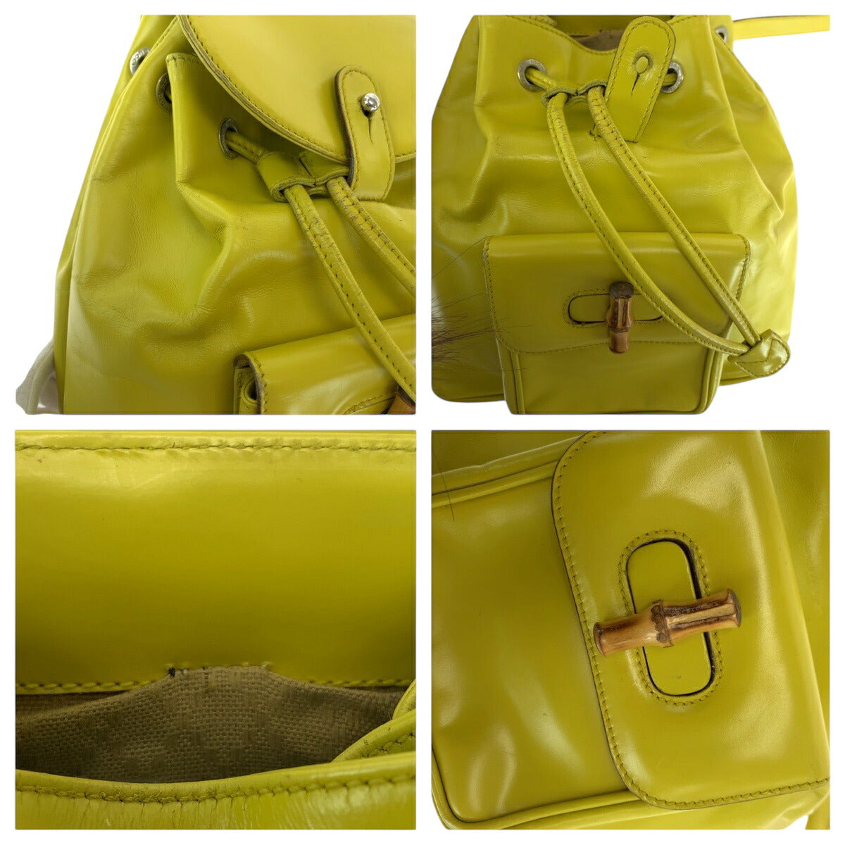 Gucci Bamboo Leather Backpack