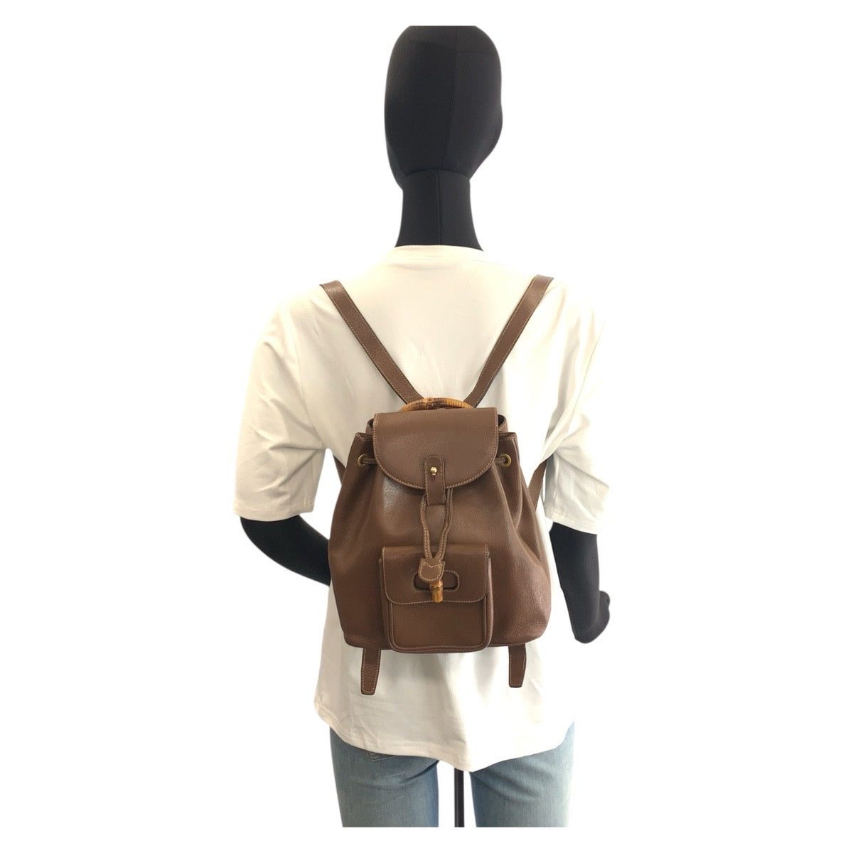 Gucci Bamboo Leather Backpack