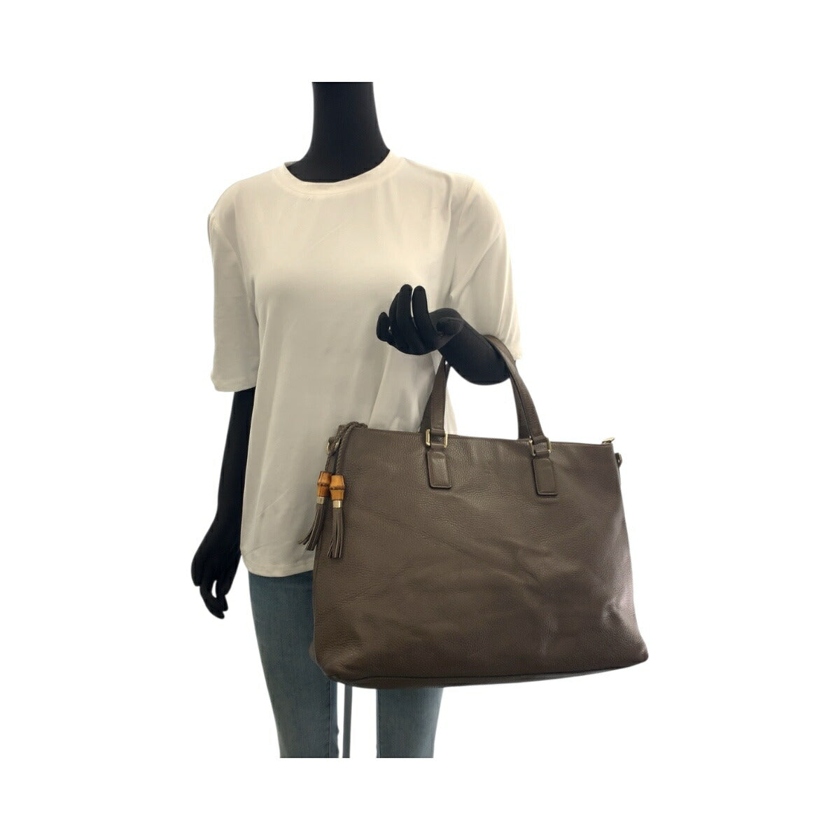 Gucci Bamboo Leather 2way Bag