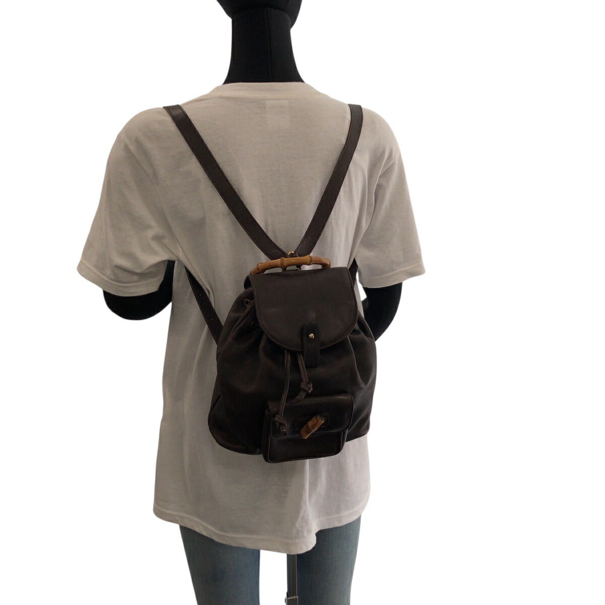 Gucci Bamboo Leather Backpack