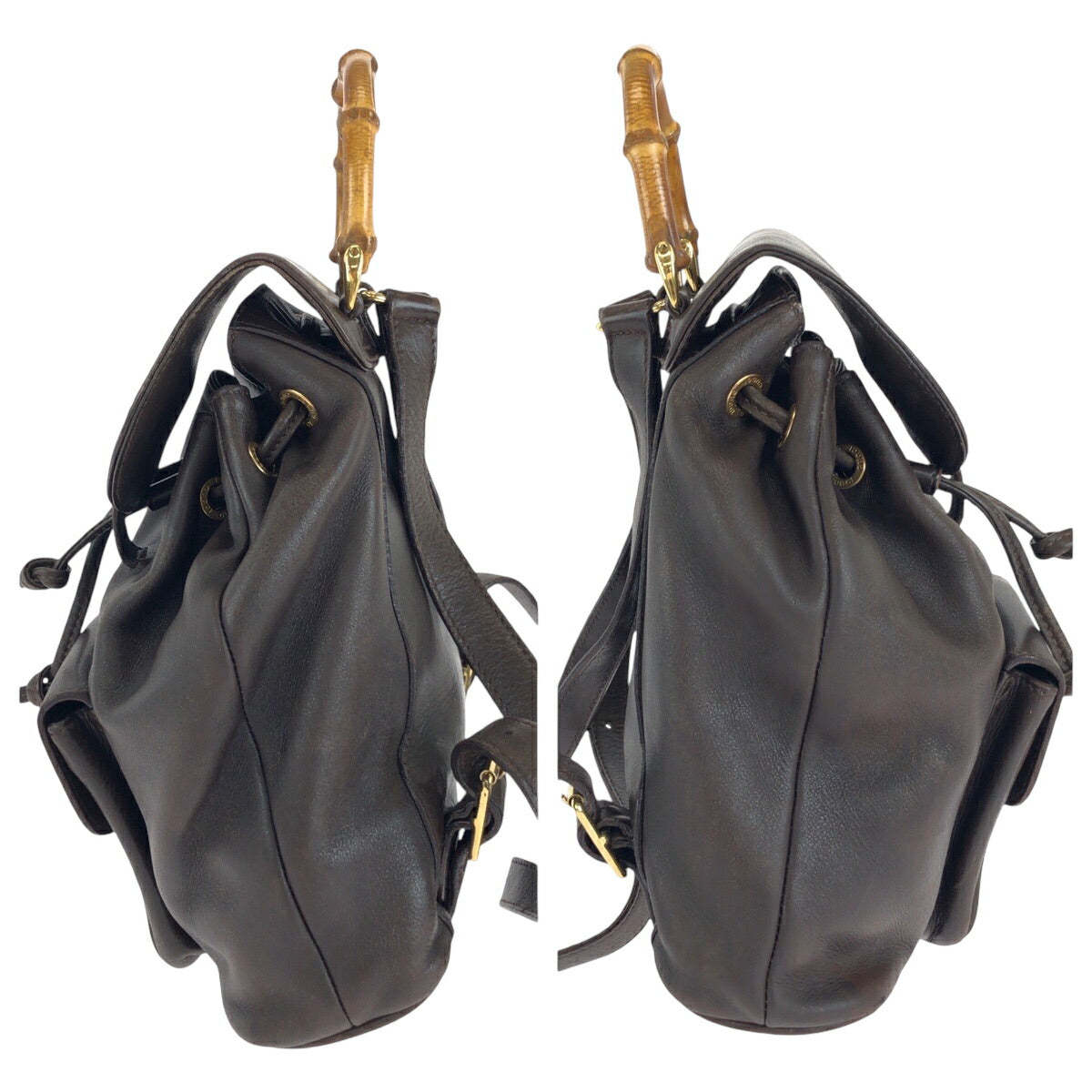 Gucci Bamboo Leather Backpack