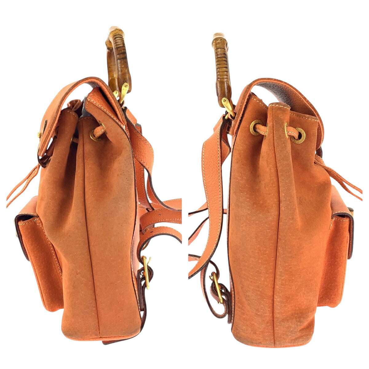 Gucci Bamboo Suede Backpack