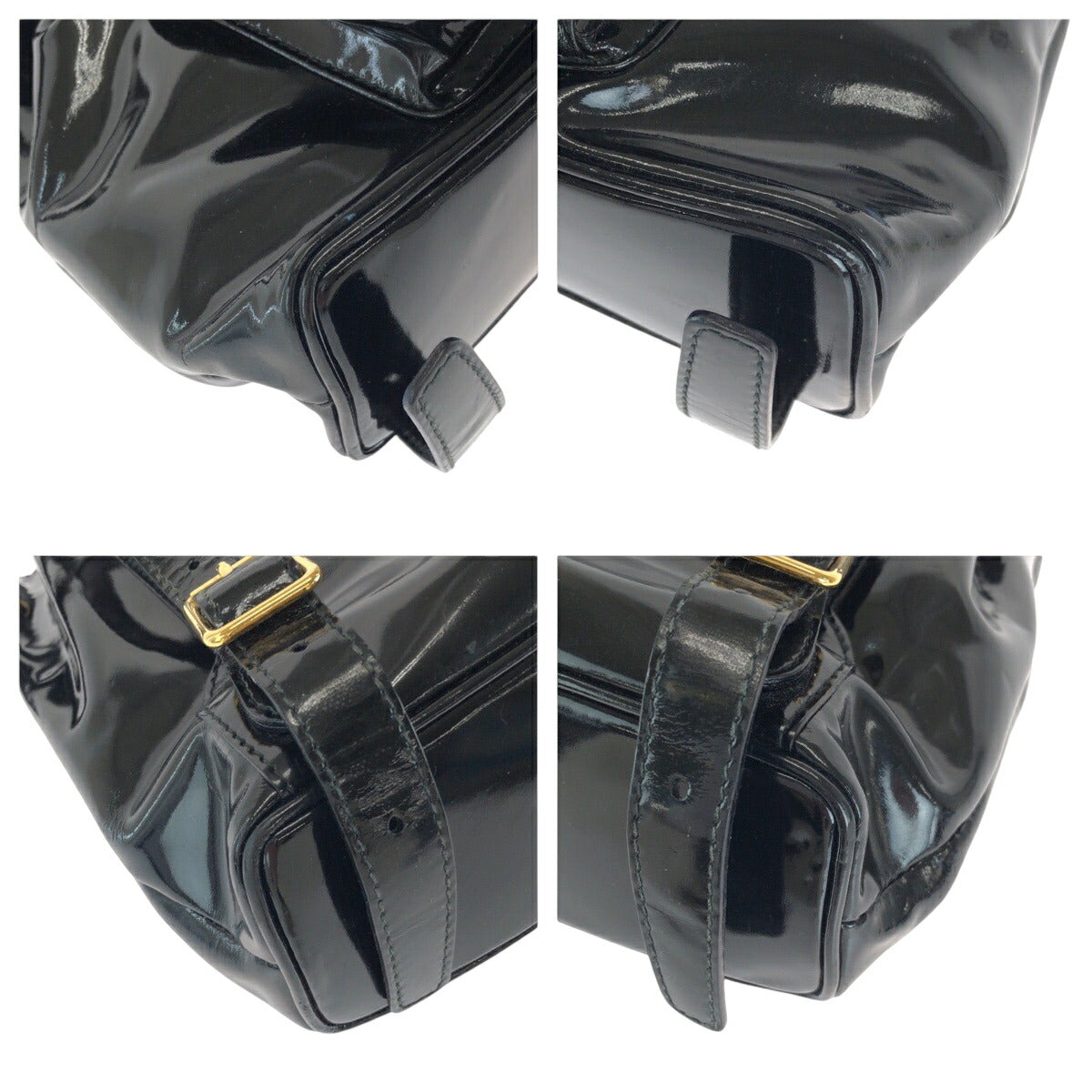 Gucci Bamboo Patent Leather Backpack