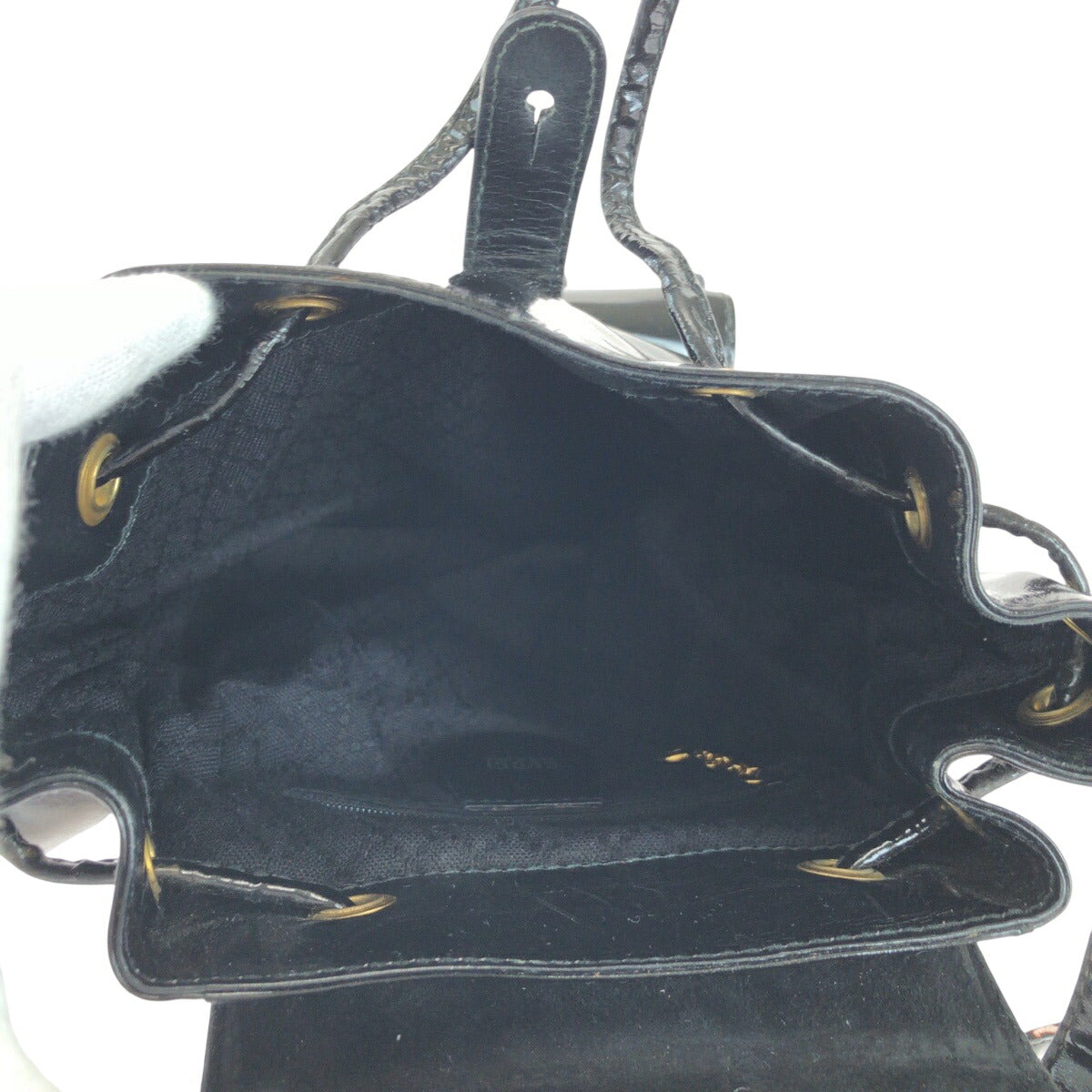 Gucci Bamboo Patent Leather Backpack