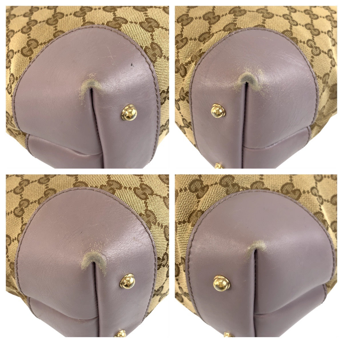 Gucci Bamboo Heart GG Canvas Leather 2way Bag