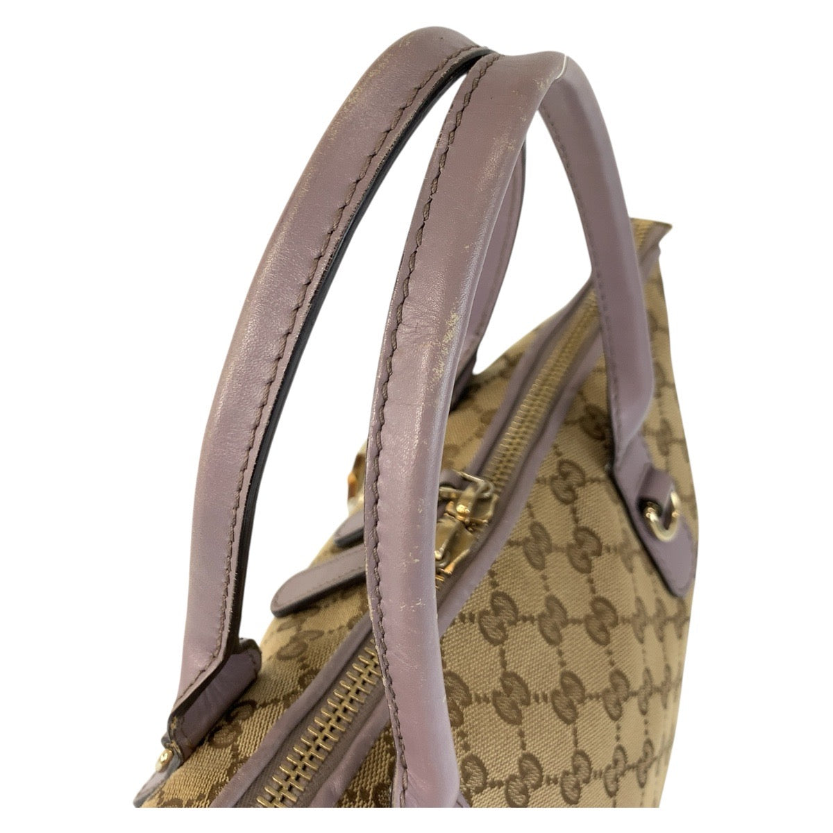 Gucci Bamboo Heart GG Canvas Leather 2way Bag