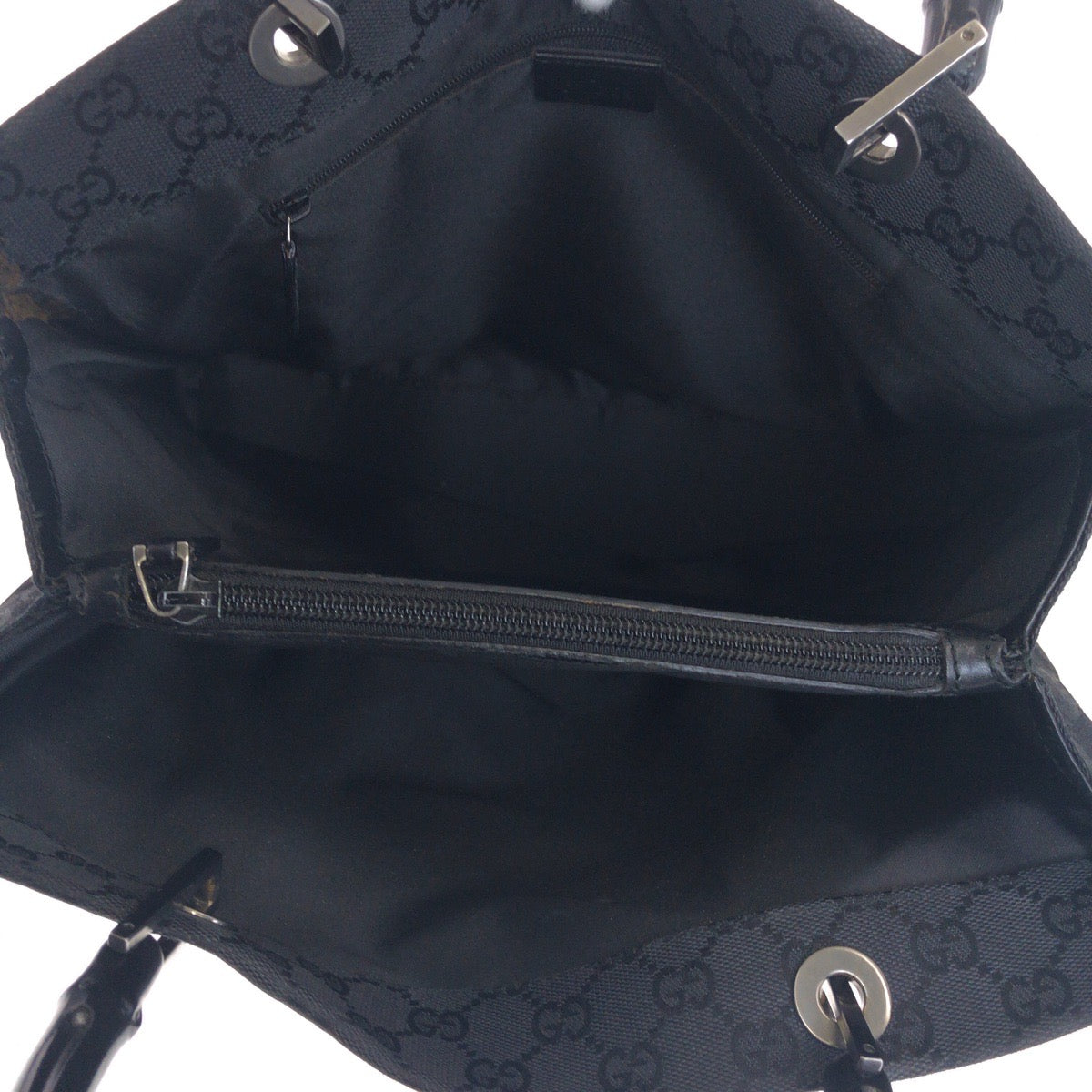 Gucci Bamboo GG Canvas Handbag