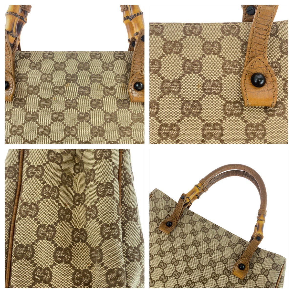 Gucci Bamboo GG Canvas 2way Bag