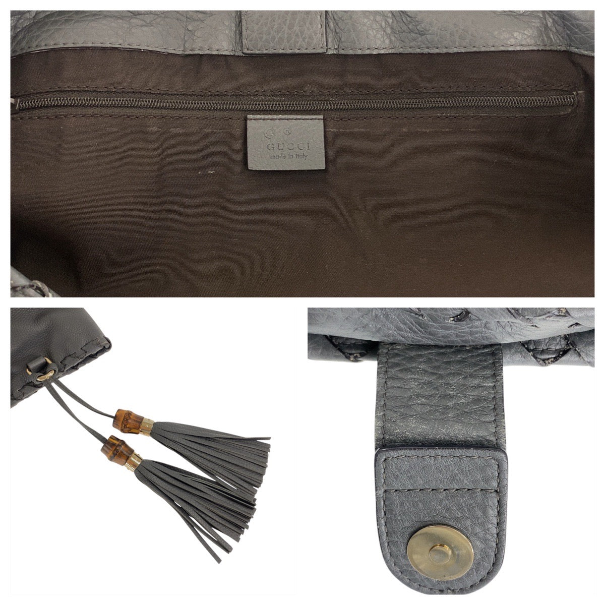 Gucci Bamboo Leather 2way Bag