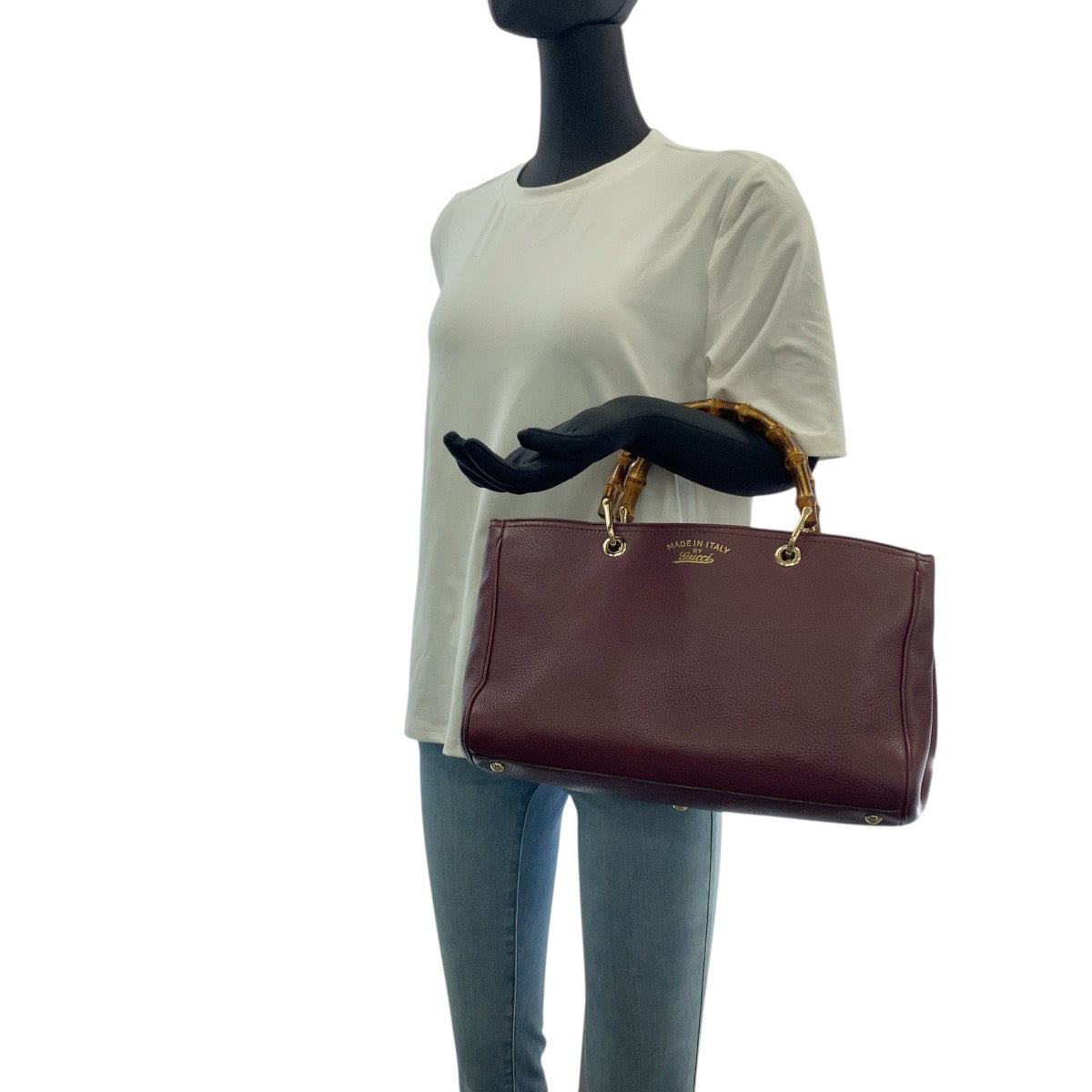 Gucci Bamboo Leather 2way Bag