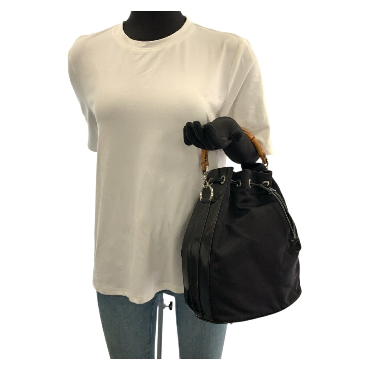 Gucci Bamboo Nylon 2way Bag