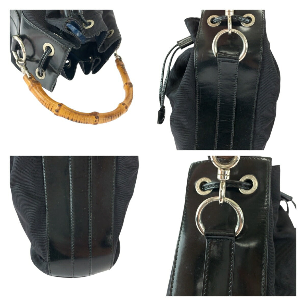 Gucci Bamboo Nylon 2way Bag