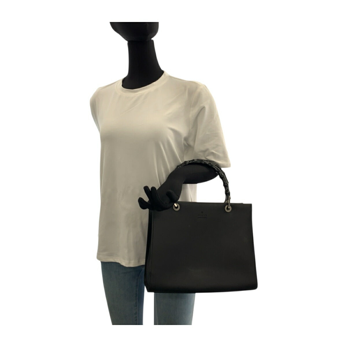 Gucci Bamboo Leather Tote Bag