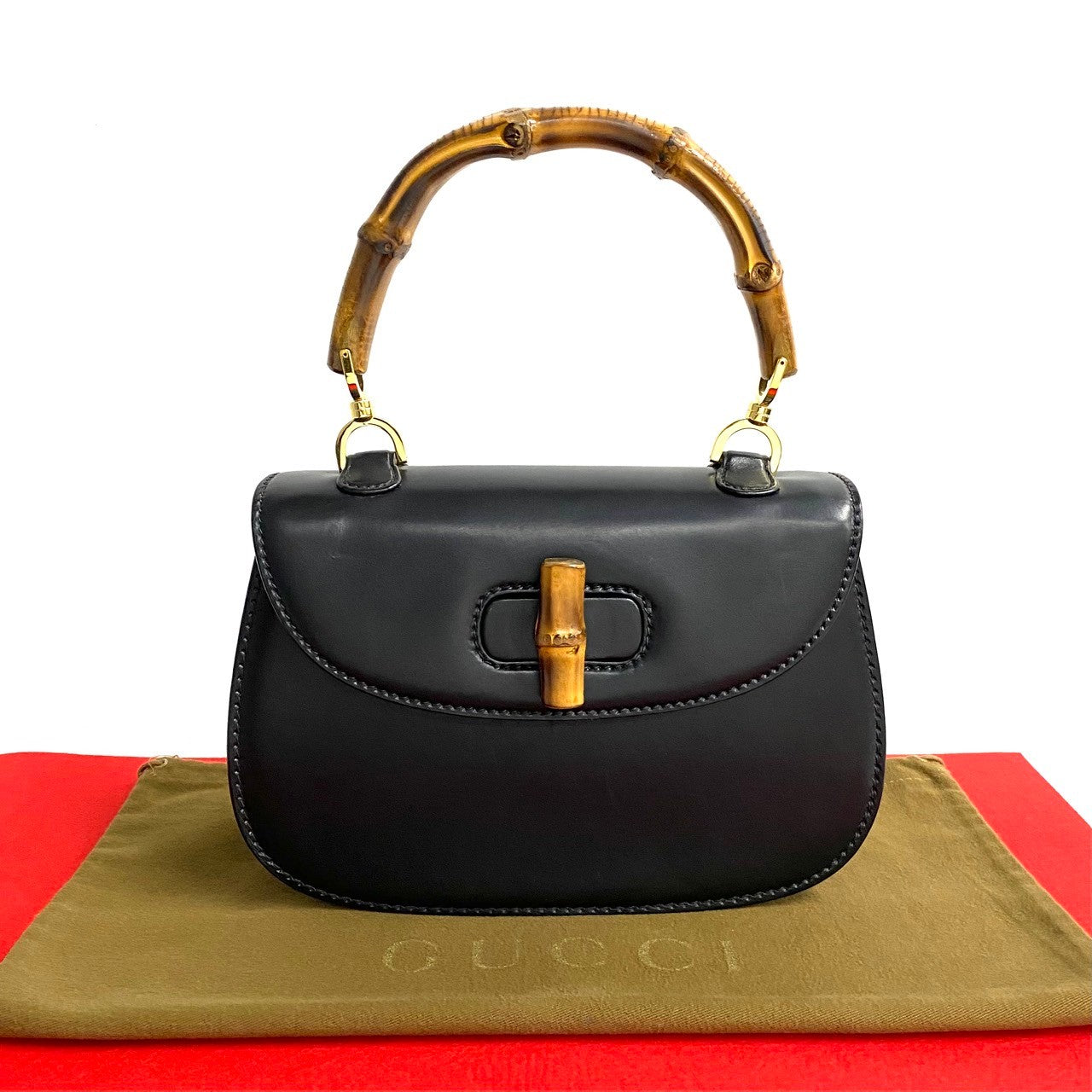 Gucci Bamboo Leather Handbag