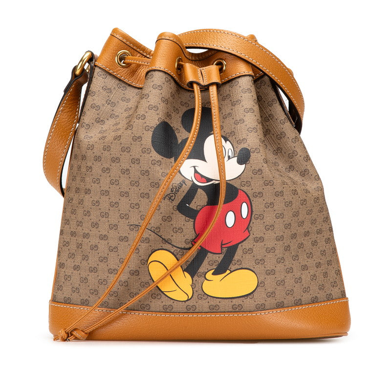Gucci Disney mini GG Supreme Leather Bucket Bag Limited