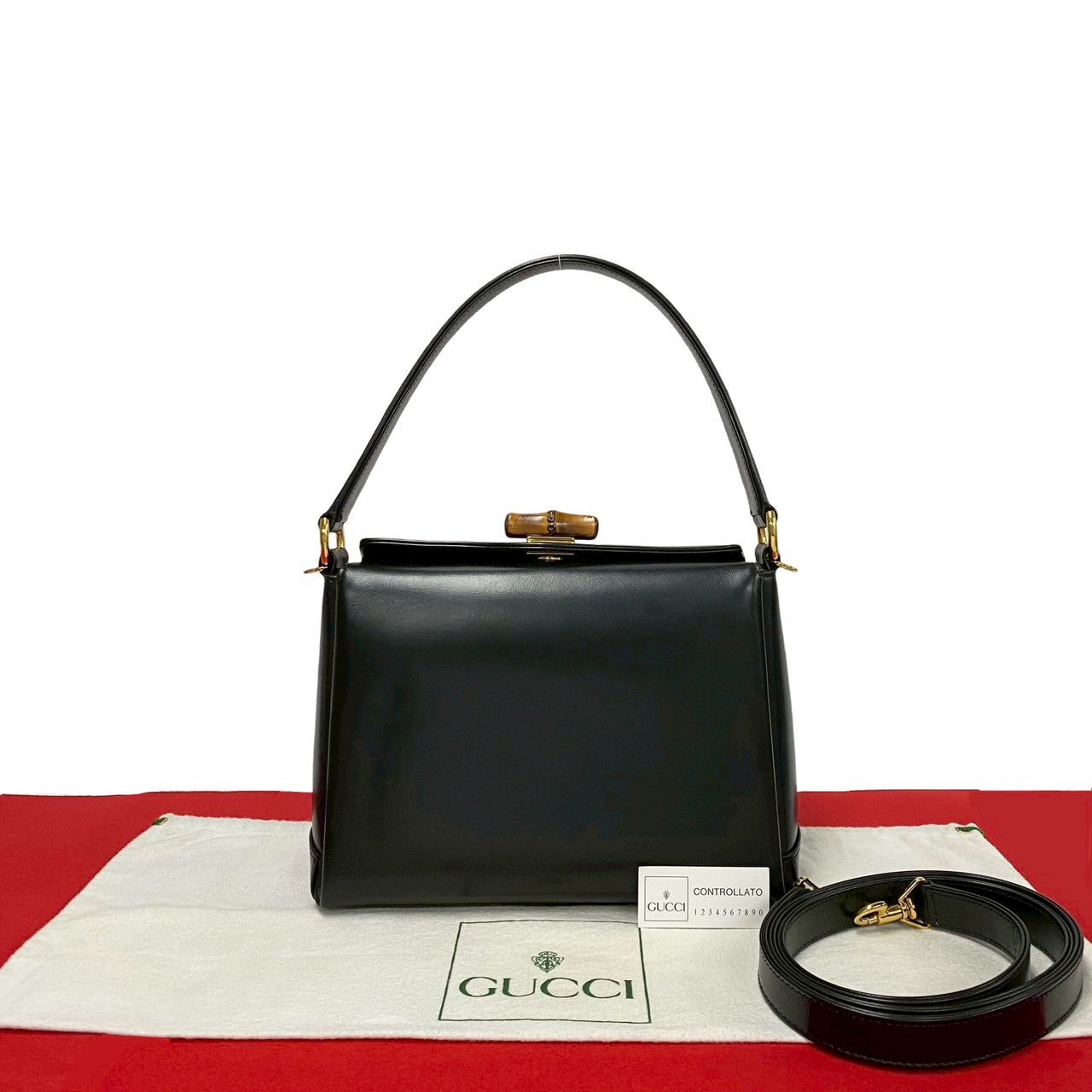 Gucci Bamboo Leather 2way Handbag