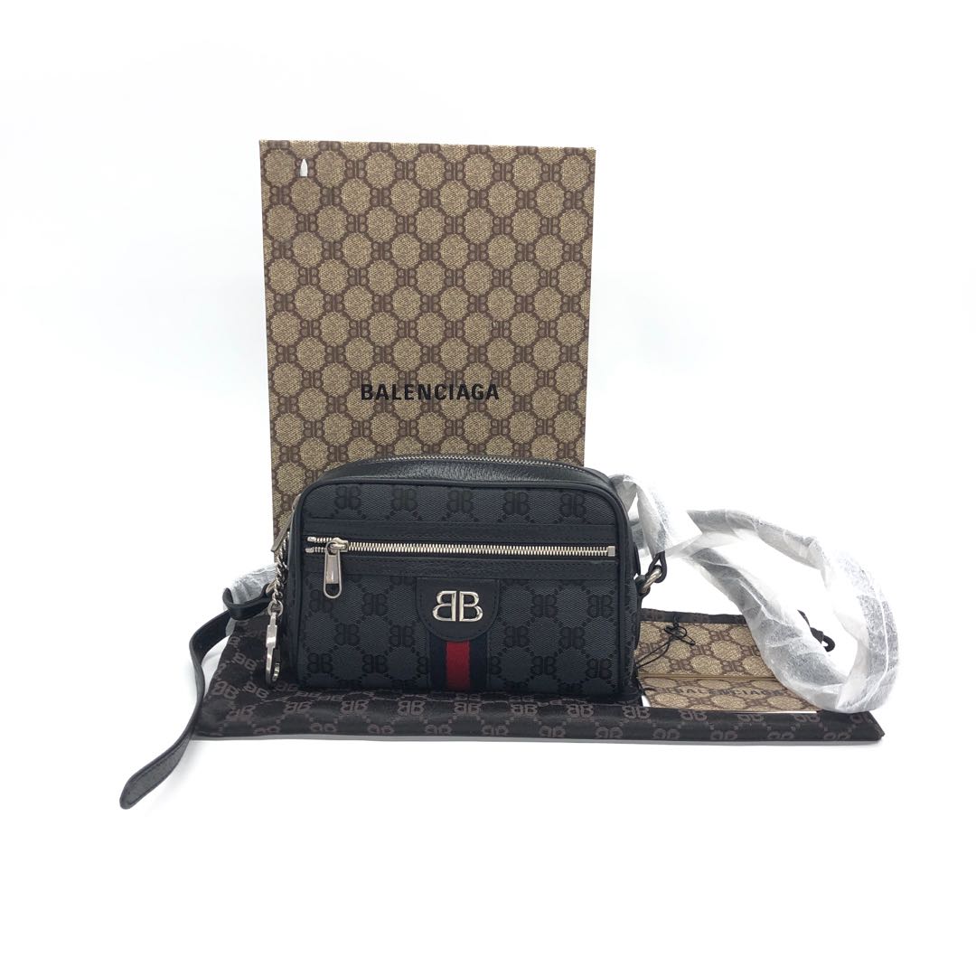 Gucci Balenciaga Canvas Shoulder Bag
