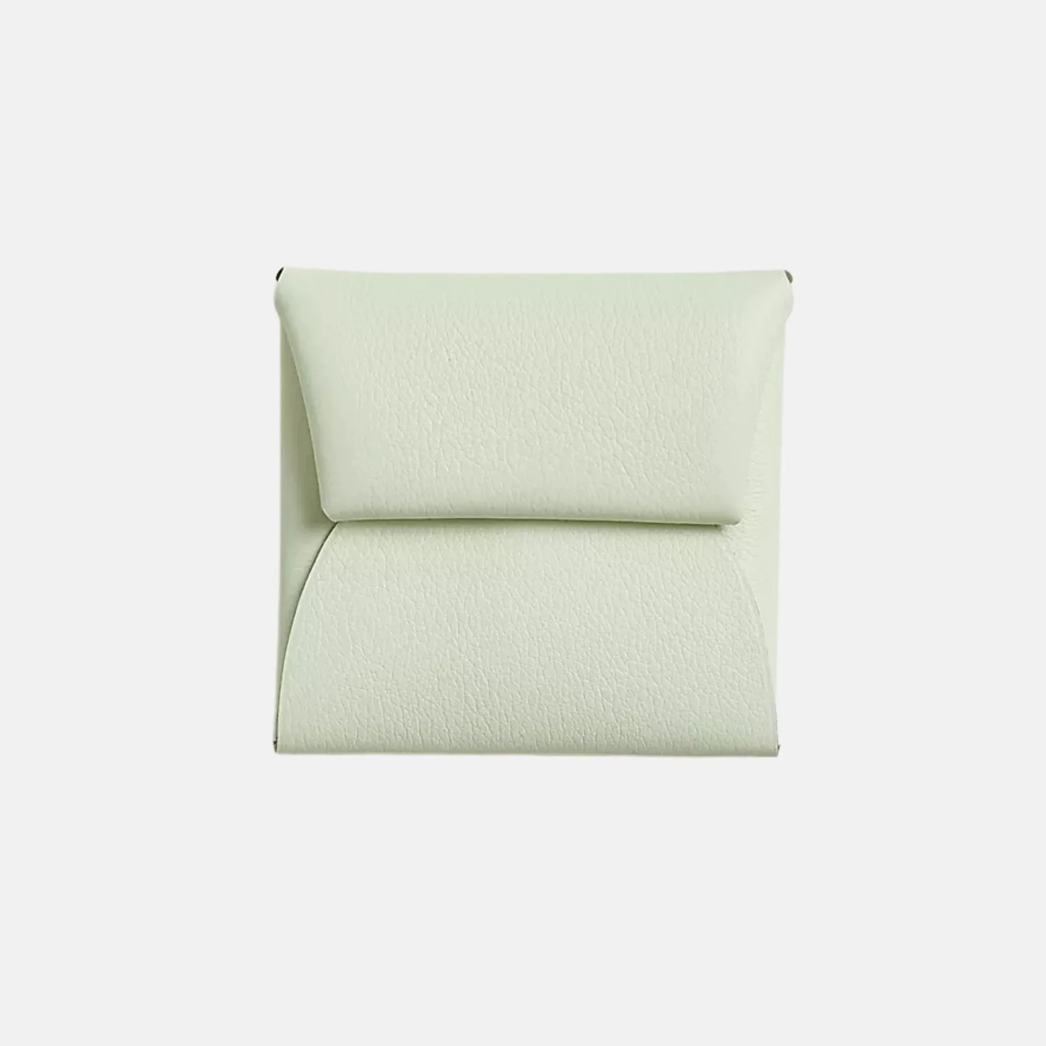 Hermes Bastia Purse Evercolor Calfskin, Front, Mushroom/ Vert Fizz 