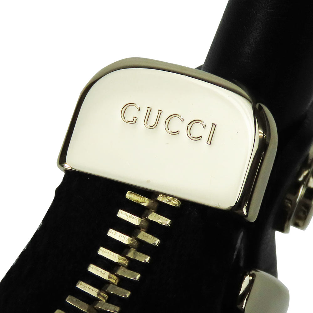 USED GUCCI Leather Handbag Black Shoulder