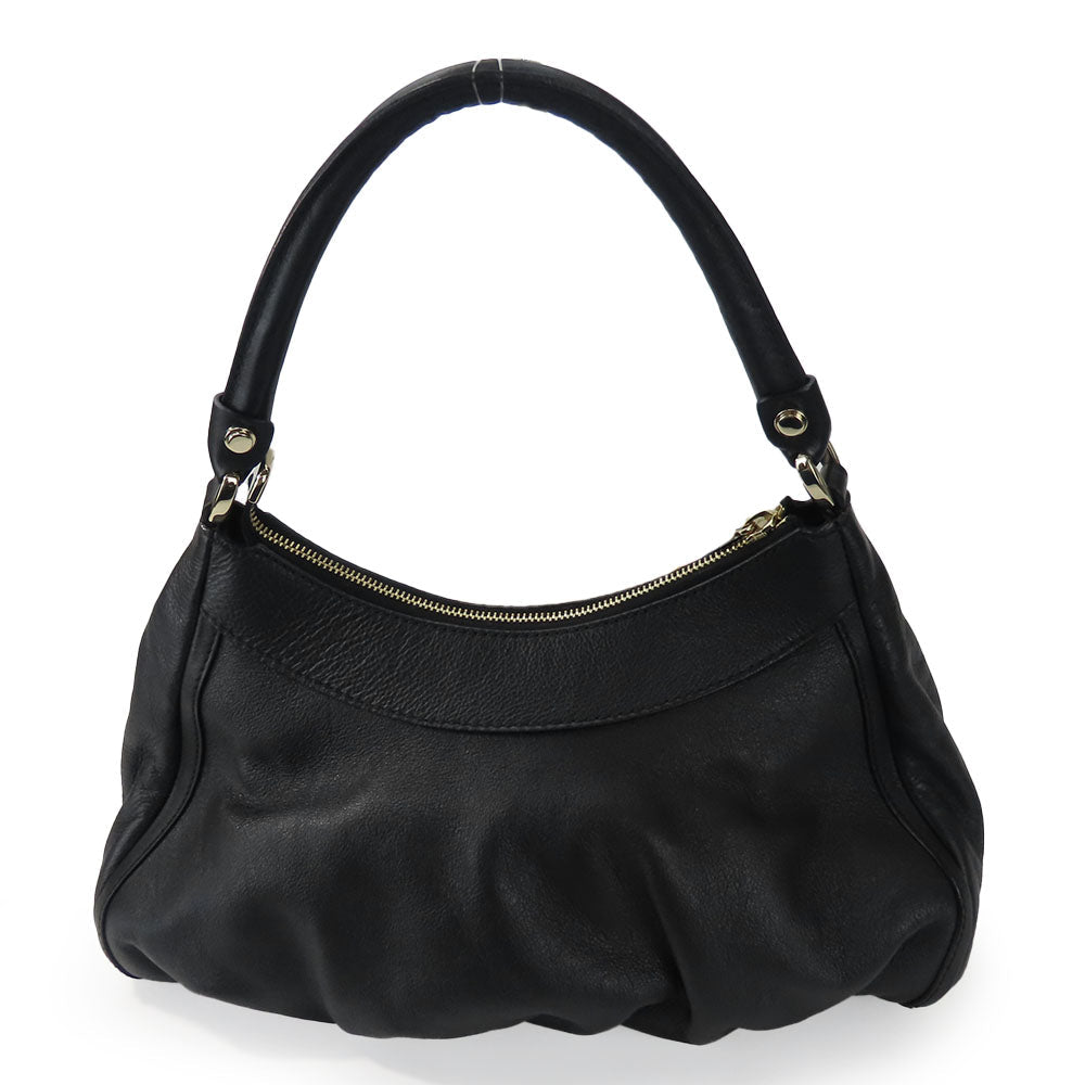 USED GUCCI Leather Handbag Black Shoulder
