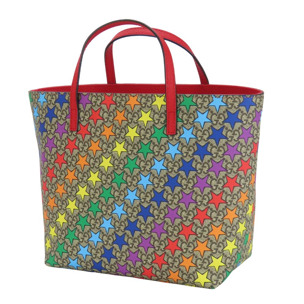 Gucci Chilled license rainbow star GG Supreme Canvas Handbag