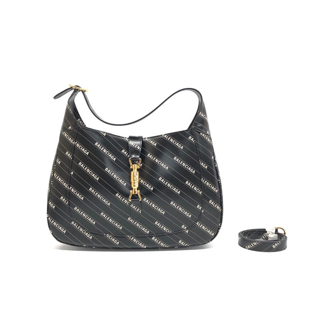 Gucci Balenciaga The Hacker Project Jackie 1961 Leather Shoulder Bag