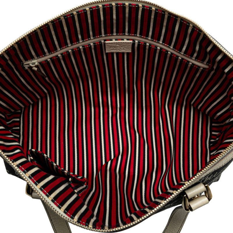 Gucci Abbey Canvas Leather Tote Bag