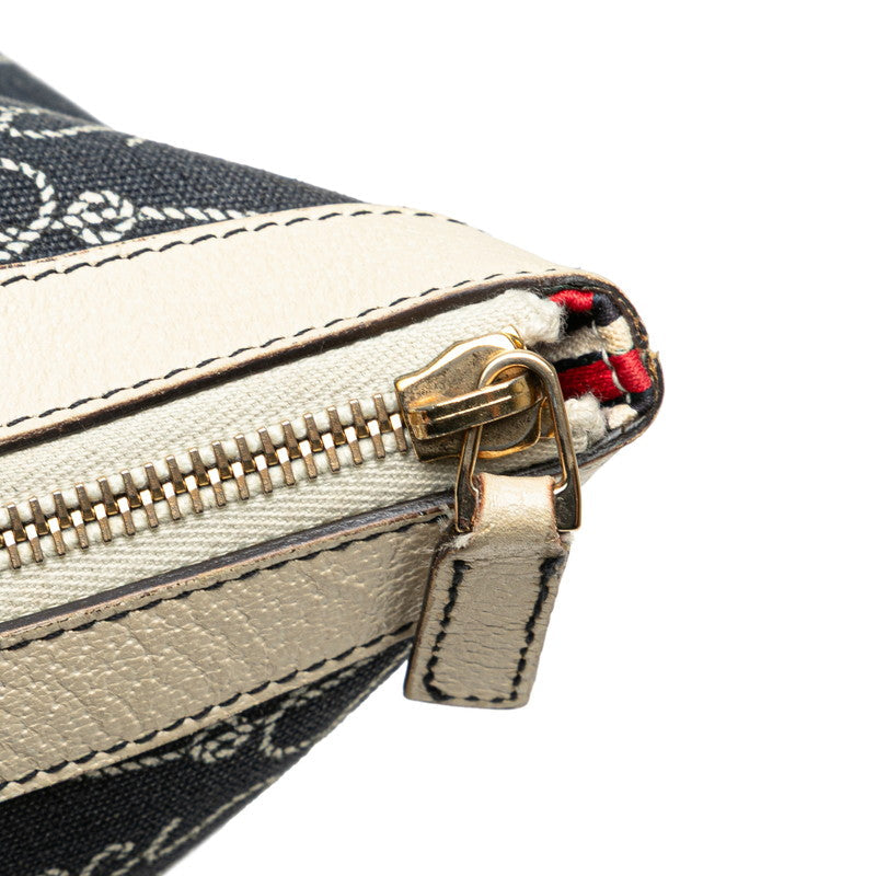 Gucci Abbey Canvas Leather Tote Bag