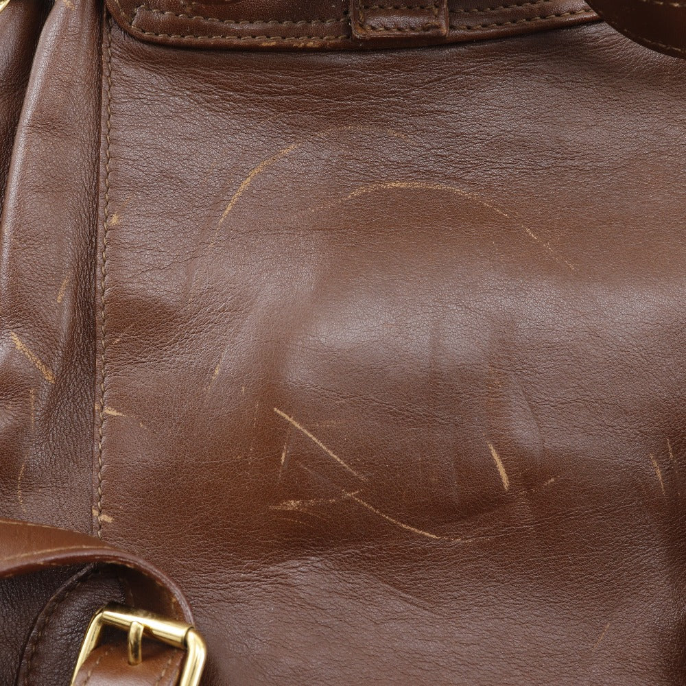 Gucci Bamboo Handle Leather 2way Backpack