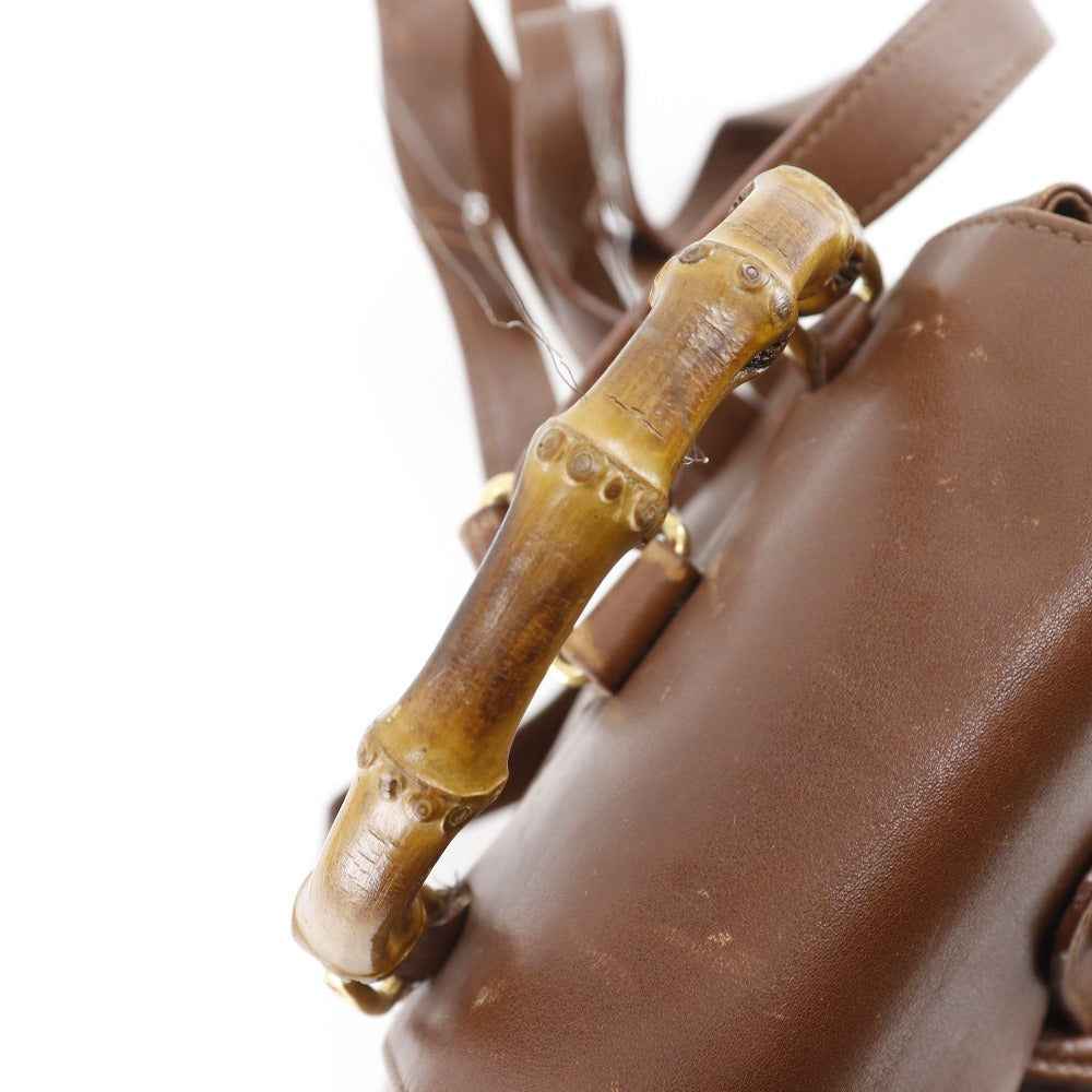 Gucci Bamboo Handle Leather 2way Backpack