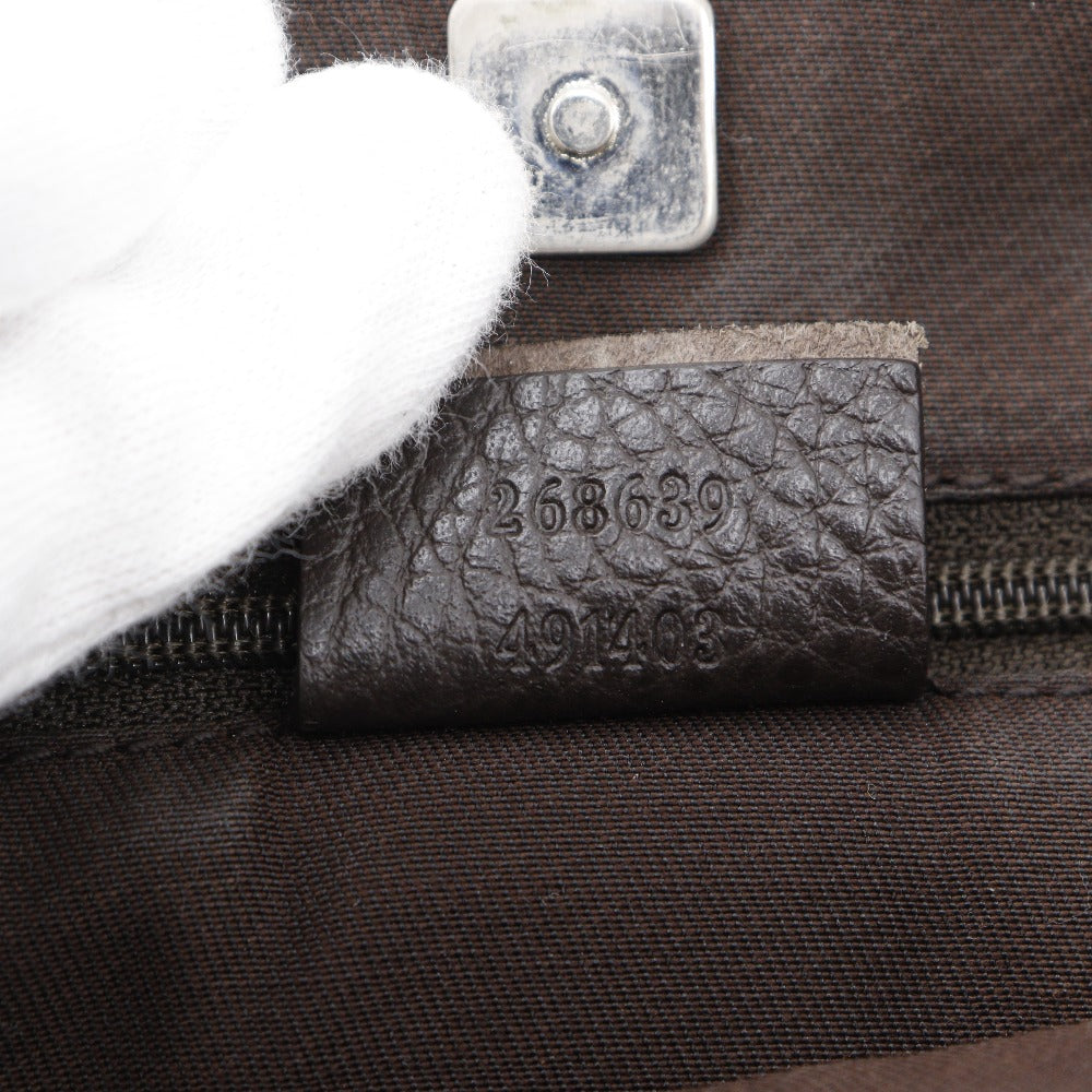 Gucci Abbey Line Nylon Canvas Tote Bag