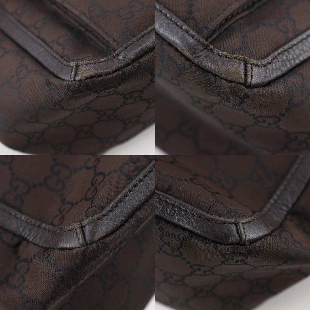 Gucci Abbey Line Nylon Canvas Tote Bag