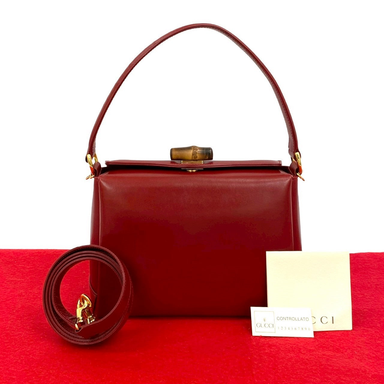 Gucci Bamboo Calf Leather 2way Handbag