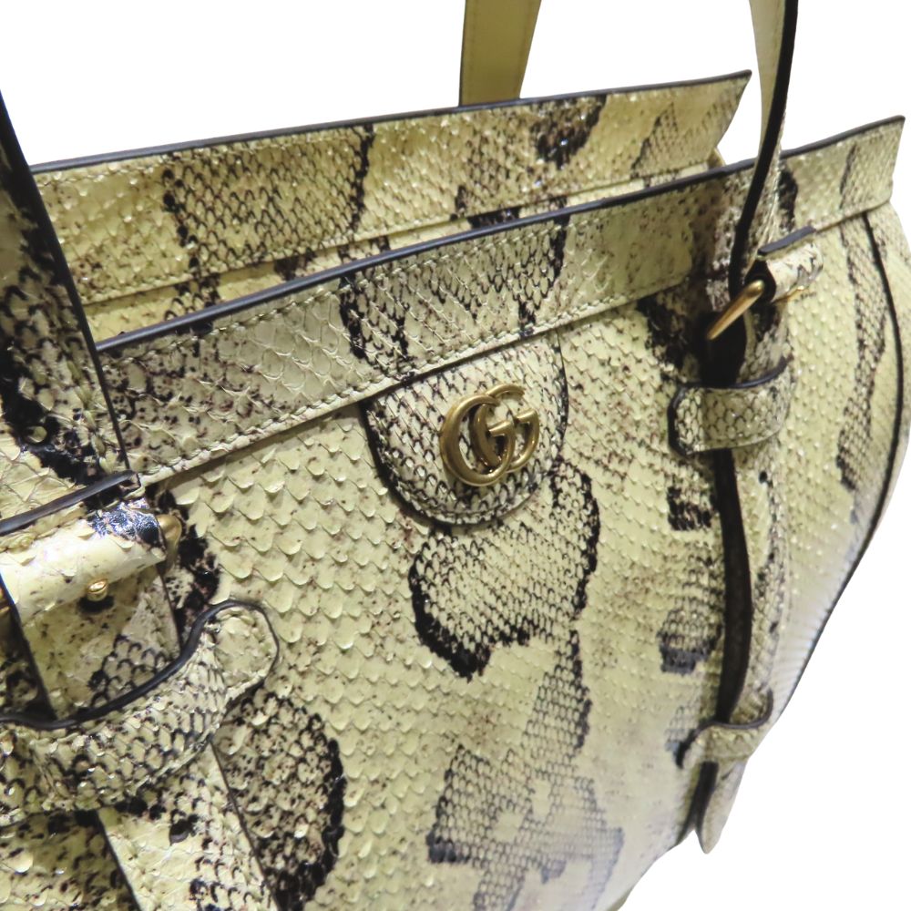 Gucci Double G Python Medium Tote Bag