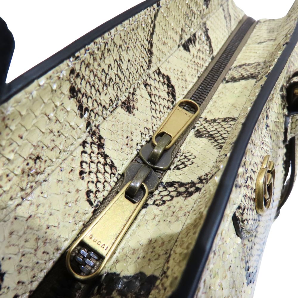 Gucci Double G Python Medium Tote Bag