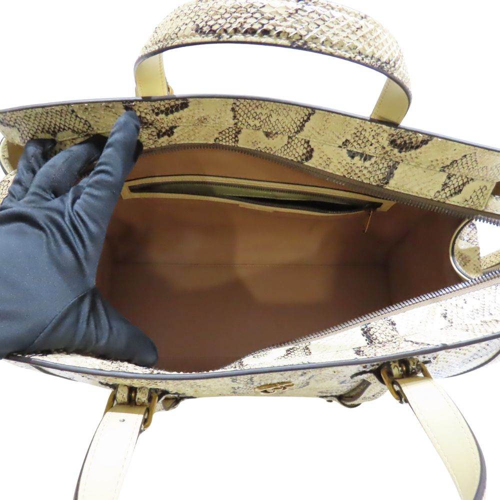 Gucci Double G Python Medium Tote Bag