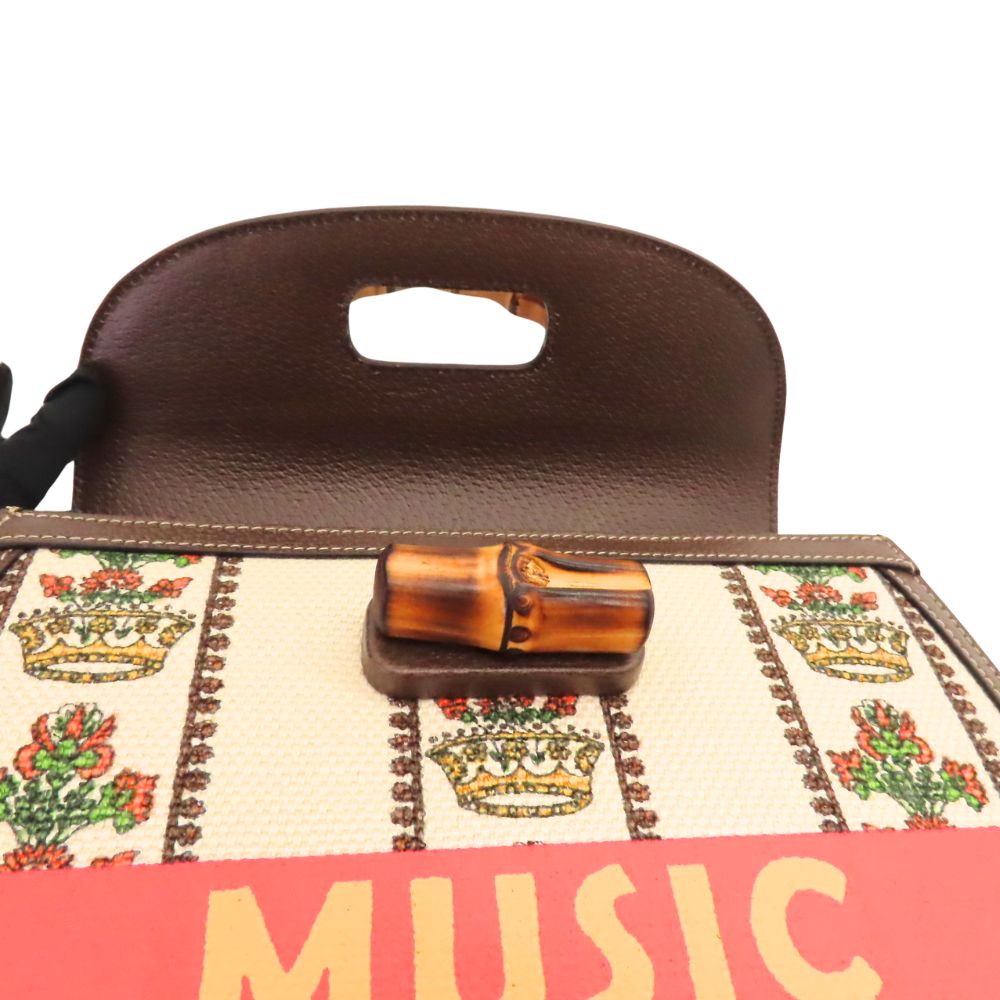 Gucci Bamboo Bag Canvas 2way Bag Limited