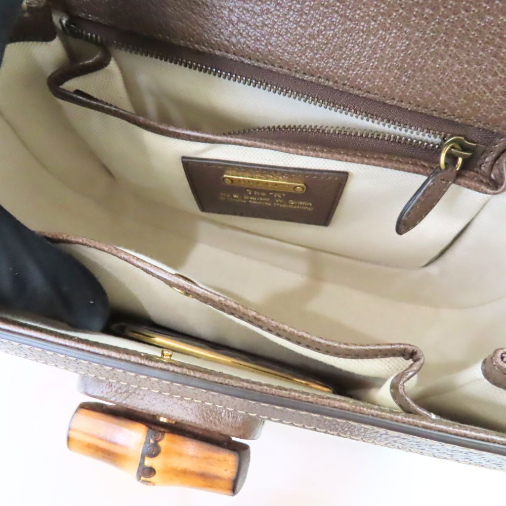 Gucci Bamboo Bag Canvas 2way Bag Limited