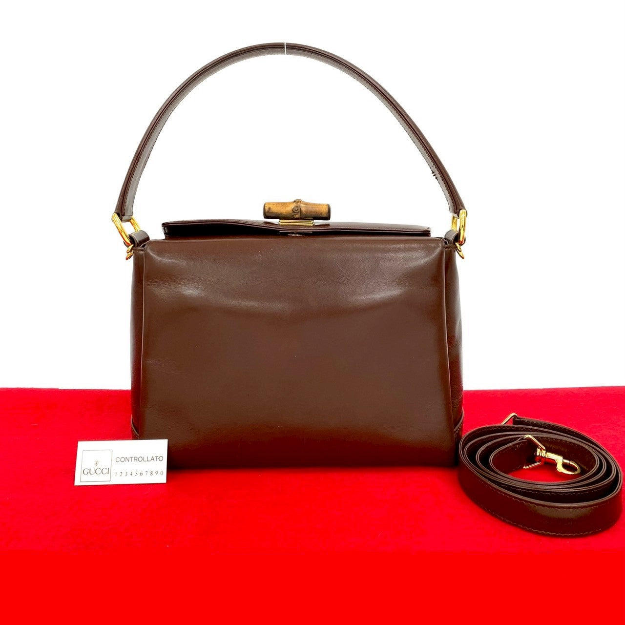 Gucci Bamboo Leather 2way Handbag