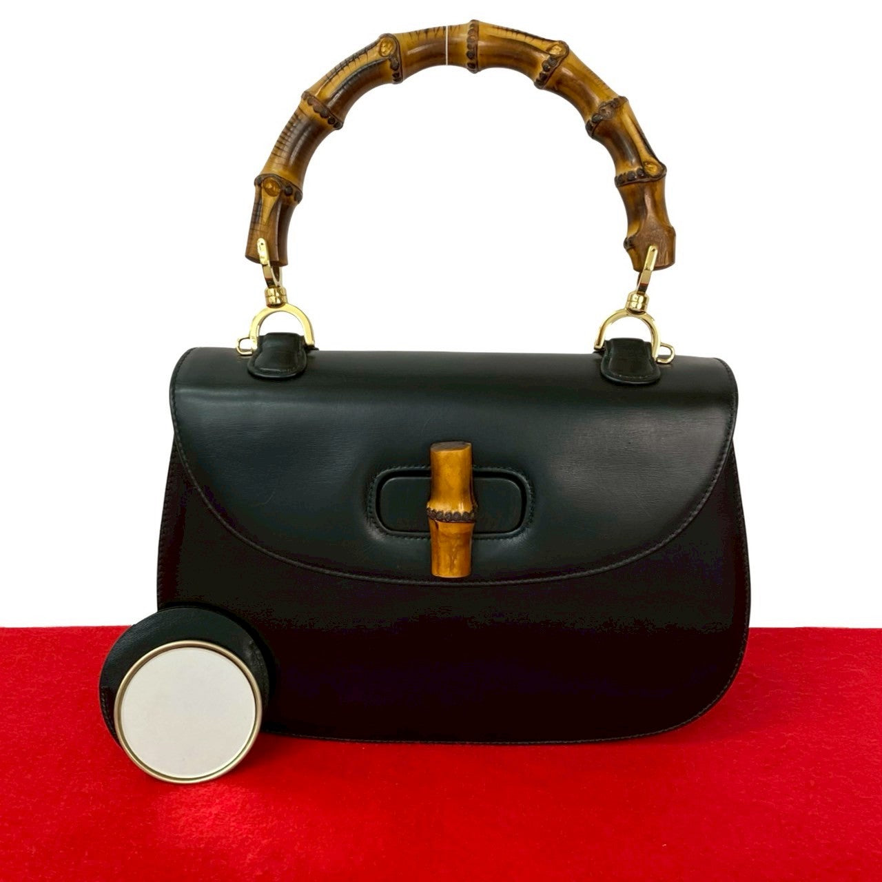 Gucci Bamboo Calf Leather Handbag