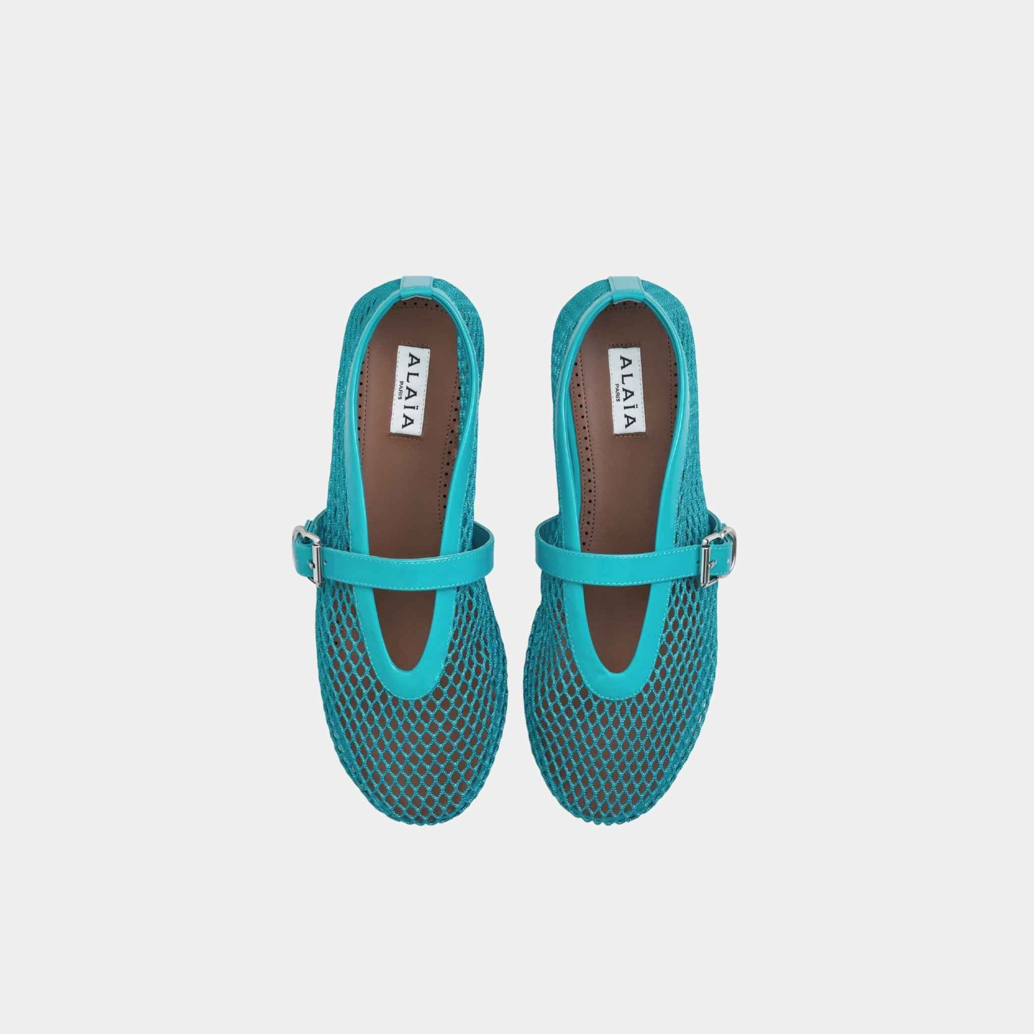 Ballet Flats In Classic Fishnet