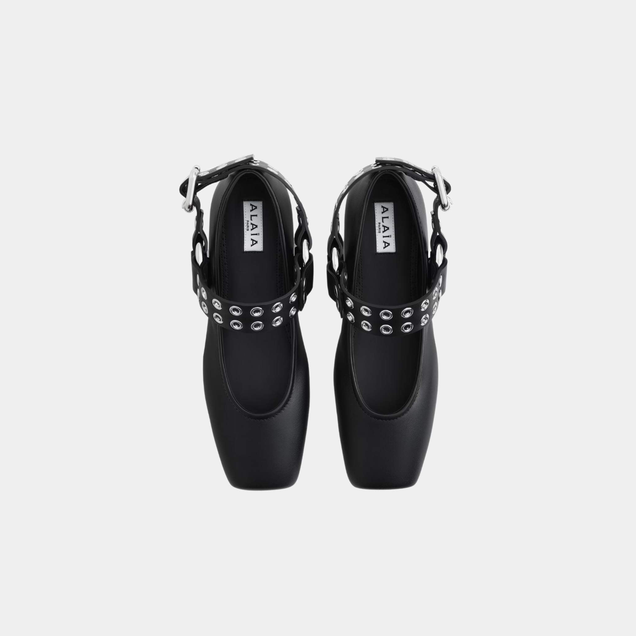 Biker Ballet Flats In Calfskin