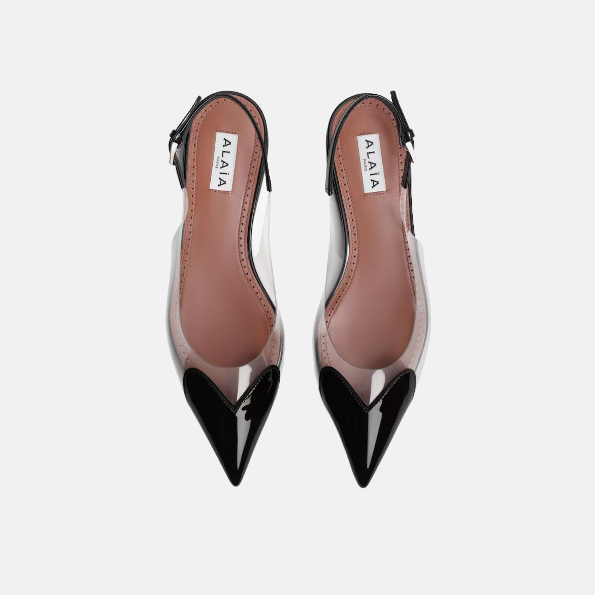 Le Coeur Flat Slingbacks In Patent Calfskin