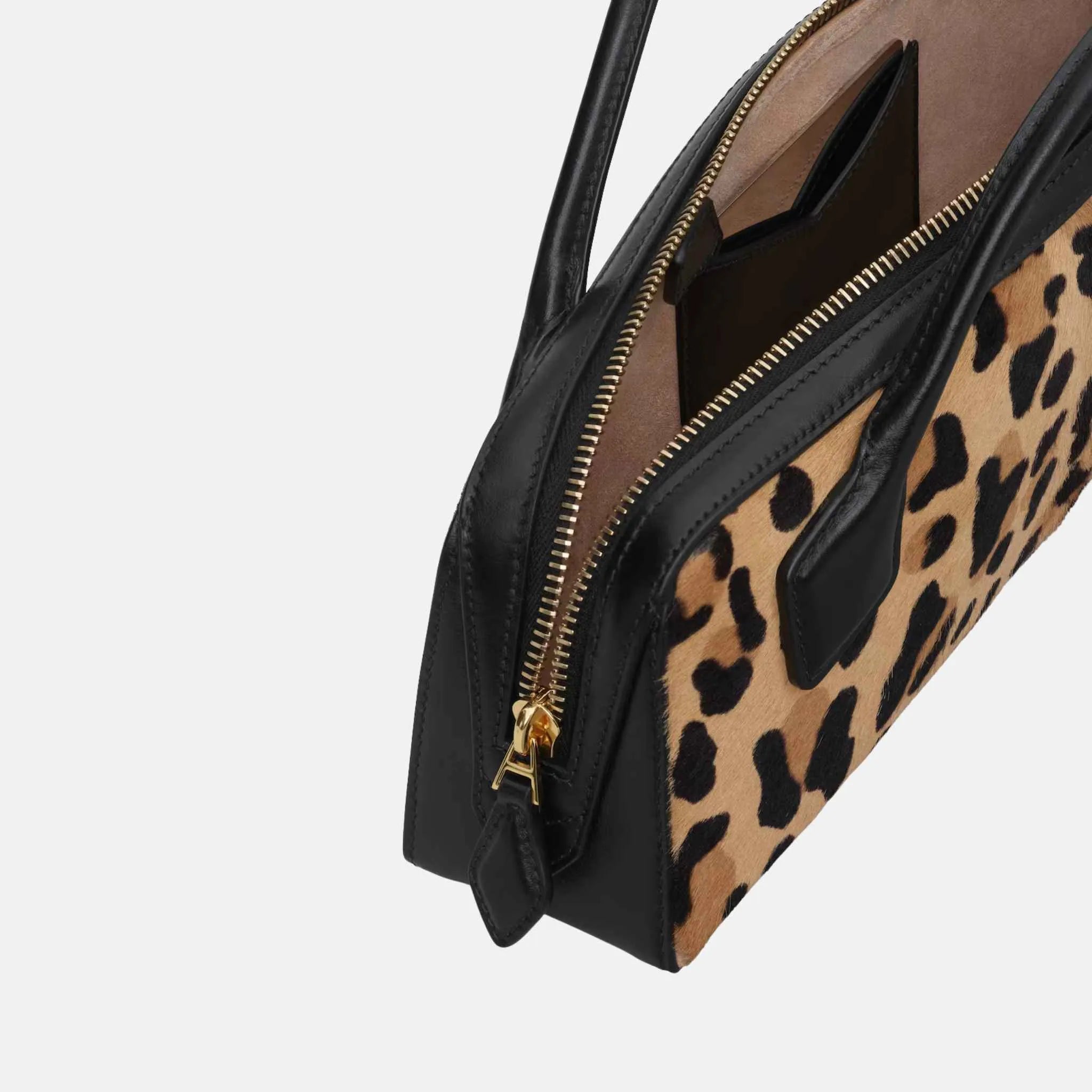 Le Teckel Clutch in Leopard Pony Leather